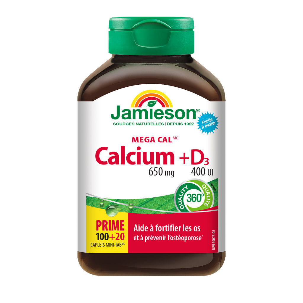 Jamieson Calcium/D3 650mg 100+20 - DrugSmart Pharmacy